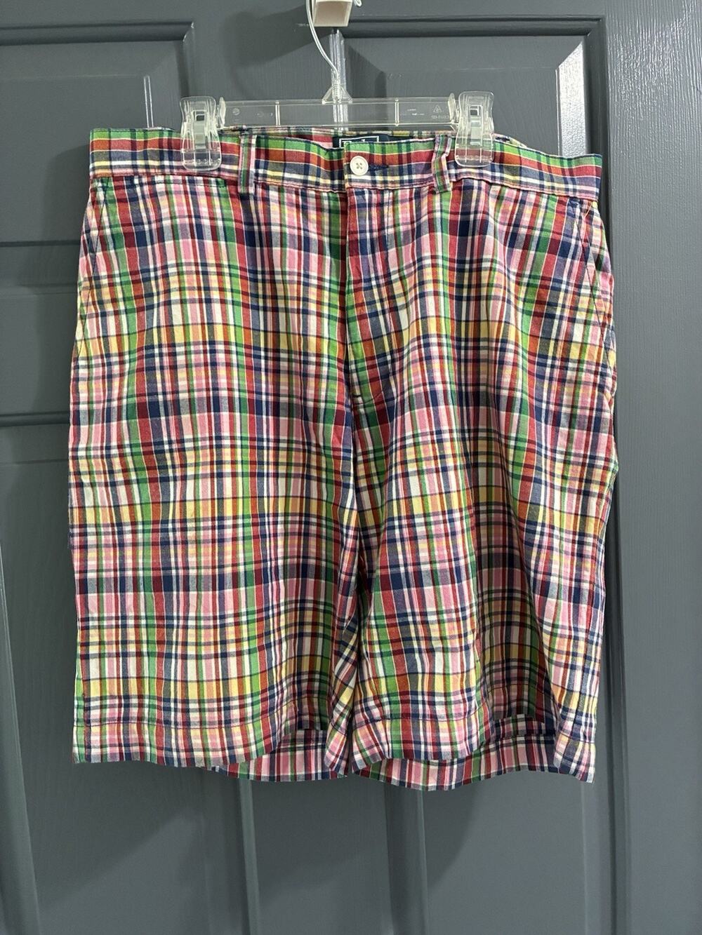 Polo Ralph Lauren Shorts Plaid Classic Fit Preppy Mens Size 34